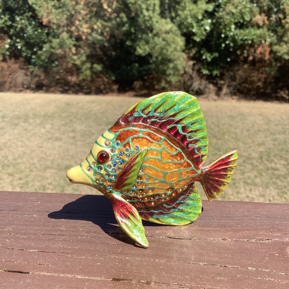 Jay Strongwater Swarowski Jeweled Tang Tropical‎ Fish Collection Figurine RARE - Picture 1 of 11
